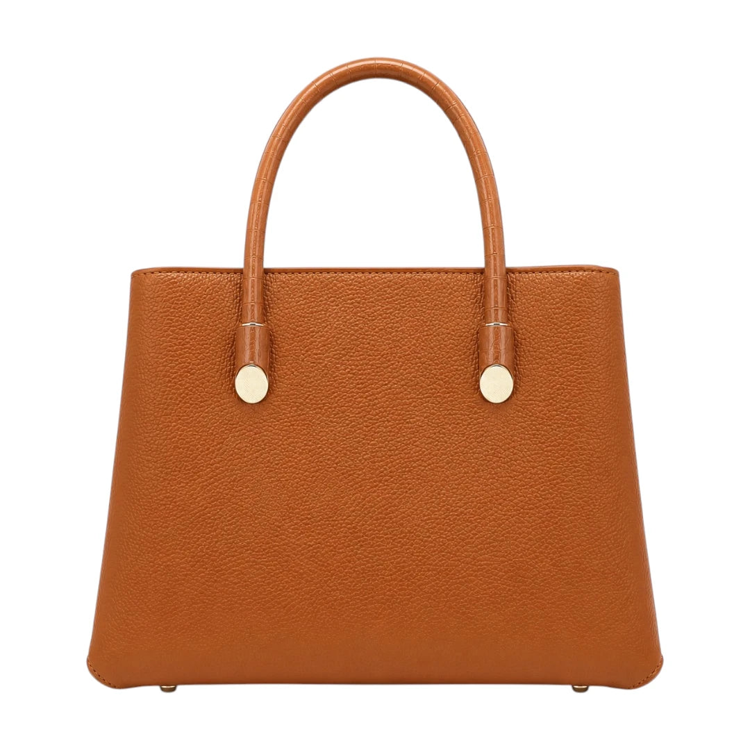 Bebak Elegant Brown Leather Everyday Fashion Handbag for Female