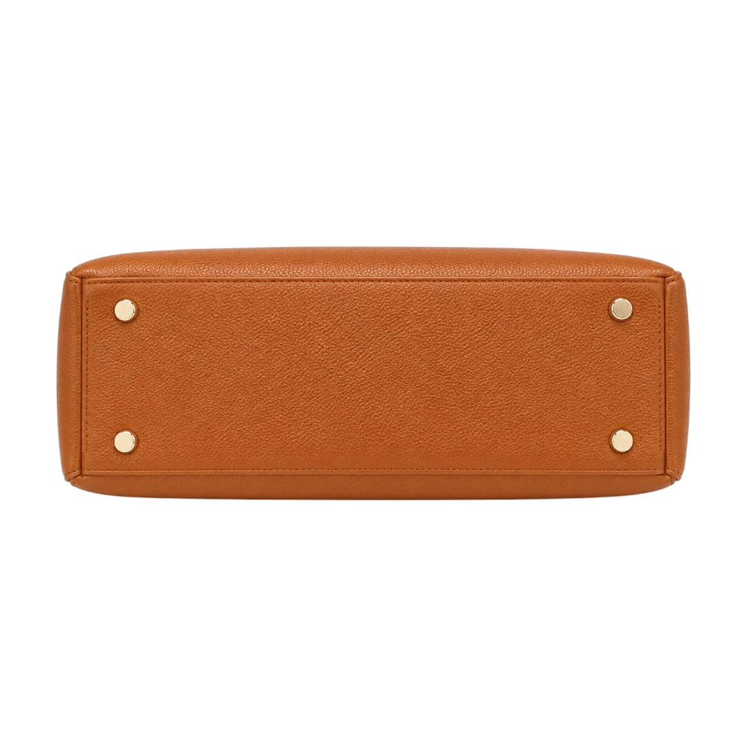 Bebak Elegant Brown Leather Everyday Fashion Handbag for Female