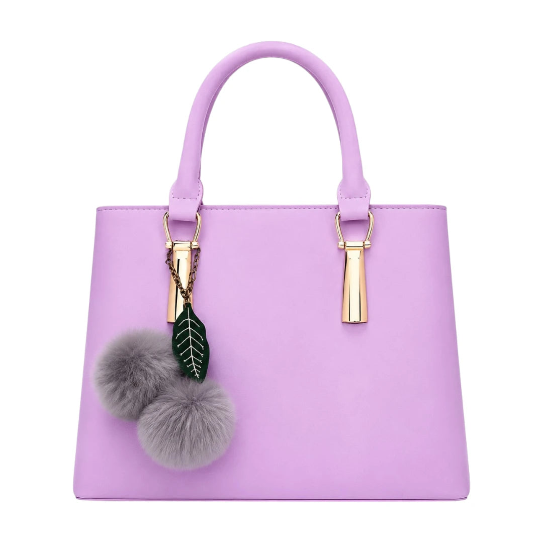 Bebak Elegant Purple Leather Everyday Fashion Handbag for Female