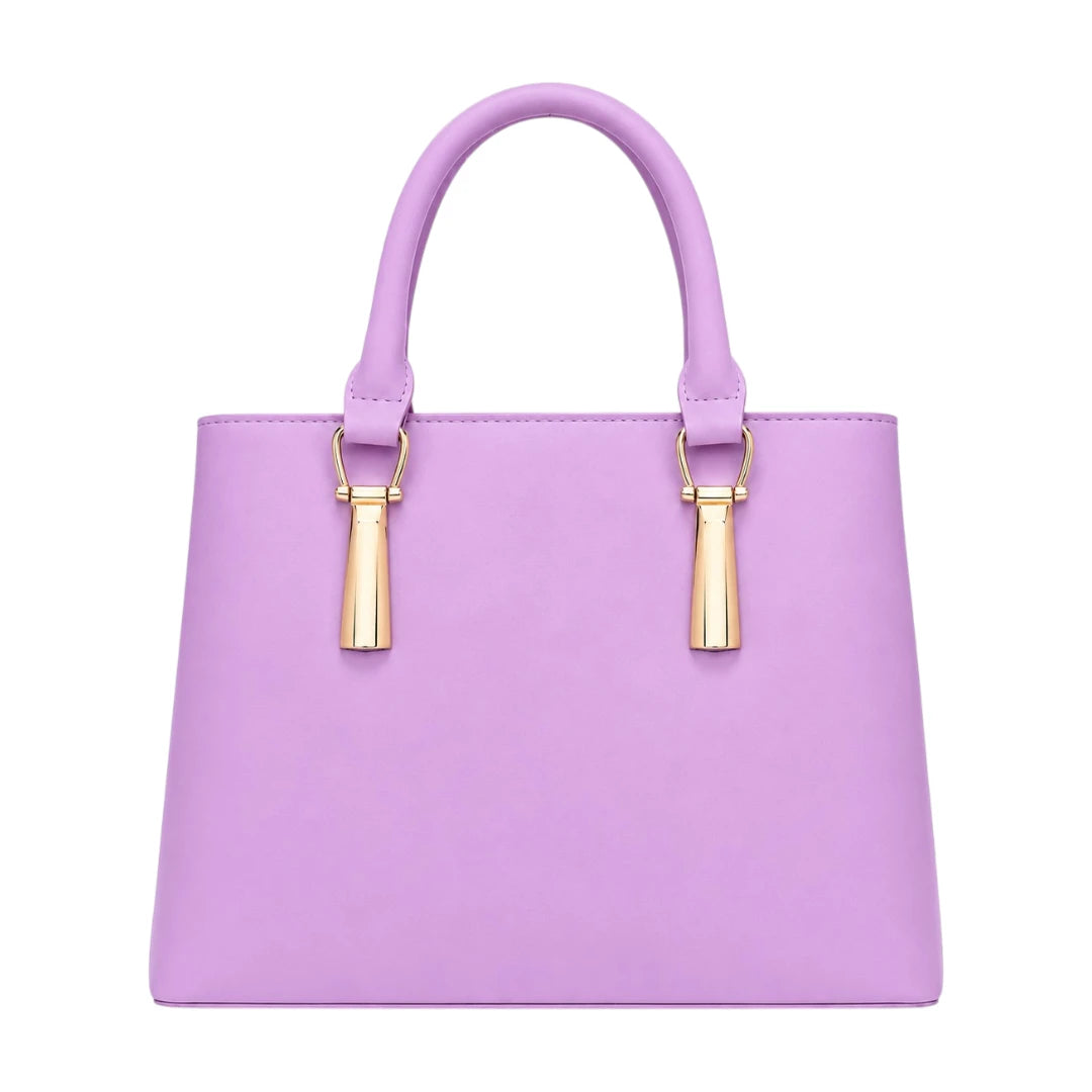 Bebak Elegant Purple Leather Everyday Fashion Handbag for Female
