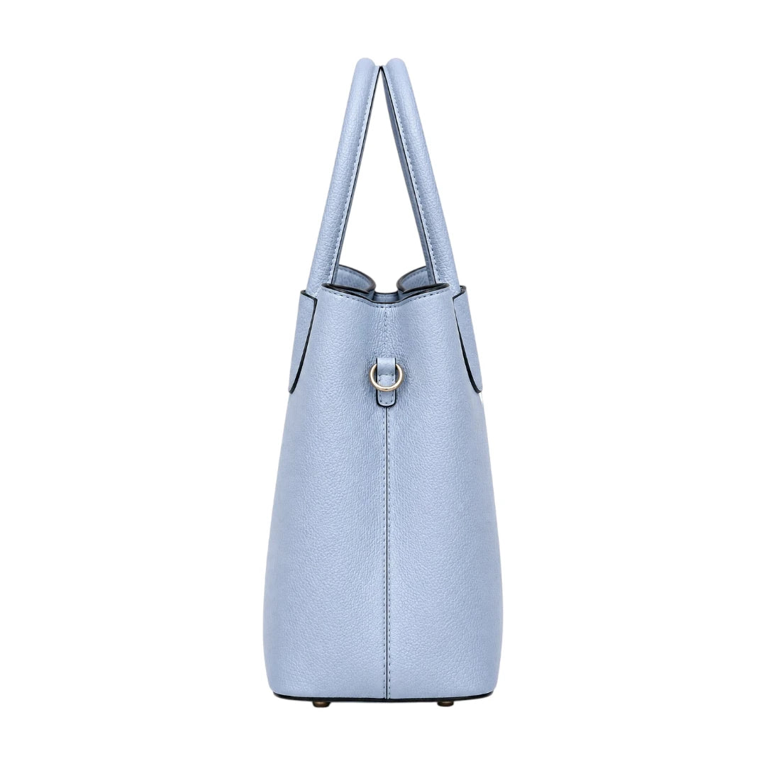 Bebak Elegant Sky Blue Leather Everyday Handbag for Women