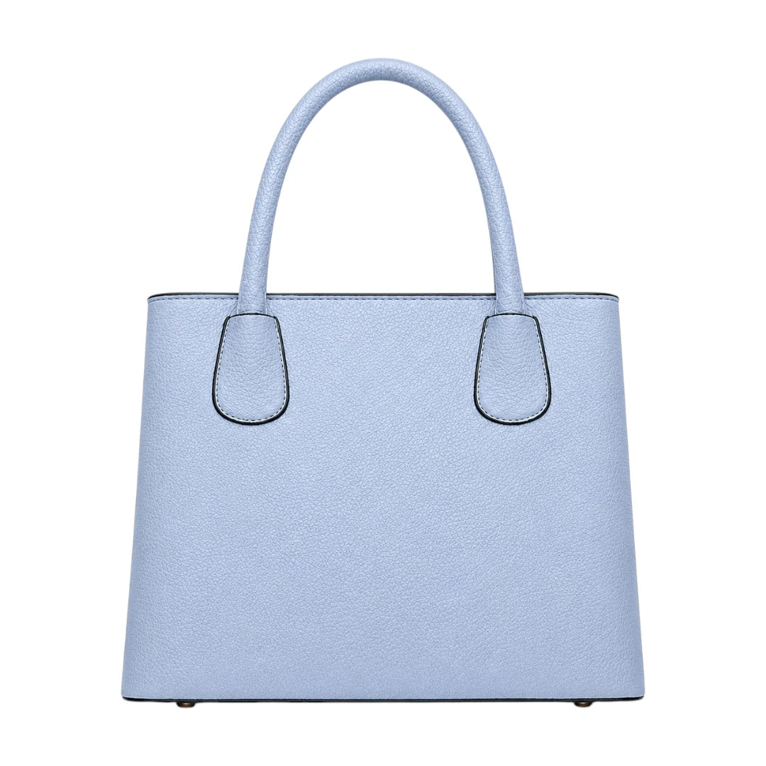 Bebak Elegant Sky Blue Leather Everyday Handbag for Women